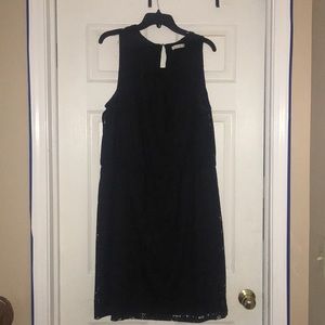 Black lace dress, looser fit with elastic waist